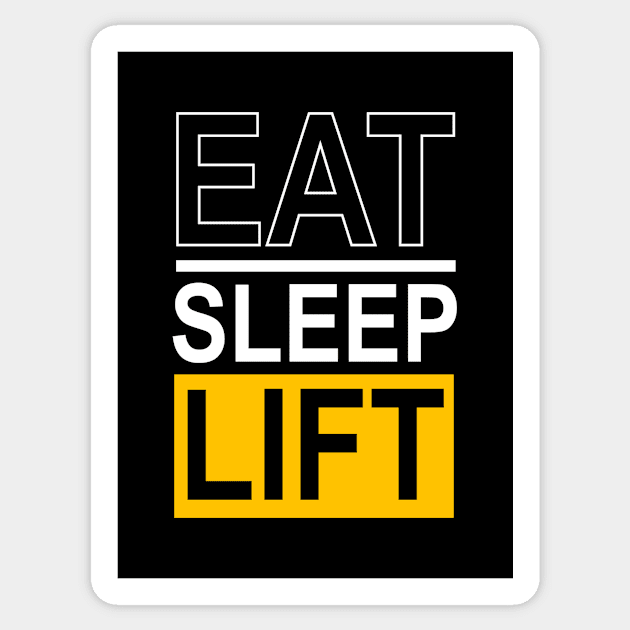 Eat Sleep Lift Sticker by Rebus28